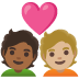 🧑🏾‍❤️‍🧑🏼 couple with heart: person, person, medium-dark skin tone, medium-light skin tone display on Google